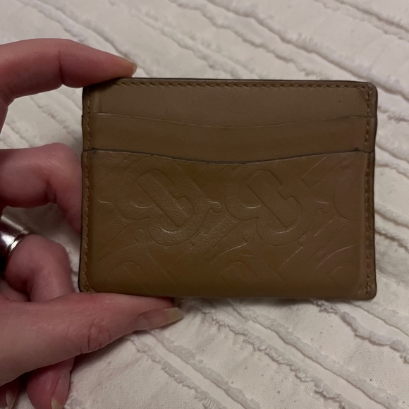 Authentic Burberry Embossed Brown Leather Card Holder - Picture 2 of 3